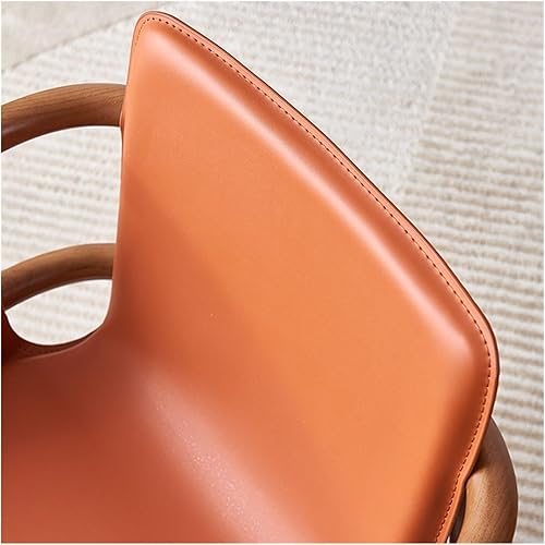 Miniatura 4 de sillas de comedor Silla de comedor de cuero Silla de comedor Ocio Madera maciza Sala de estar Back Ash Hotel Balcón Cocina moderna