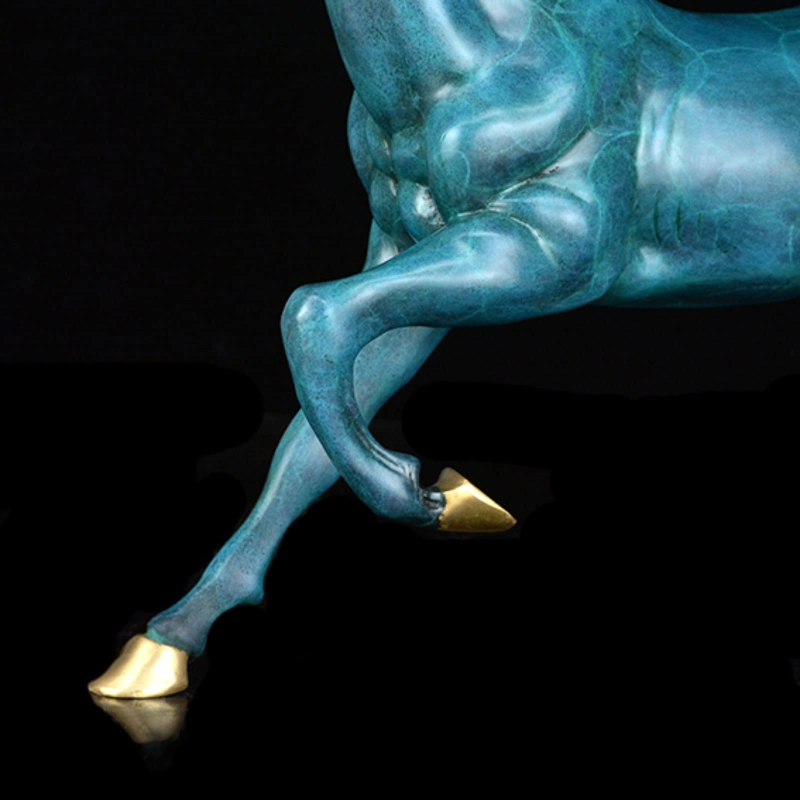 Ozdoba Feng Shui Chiński Feng Shui Koń Szczęście Statua Miedź Chiński Zodiak Dekoracja stołu Bogactwo Statua dobrobytu Najlepszy prezent na parapetówkę 10,6 cala Wysokość Wystrój Statua