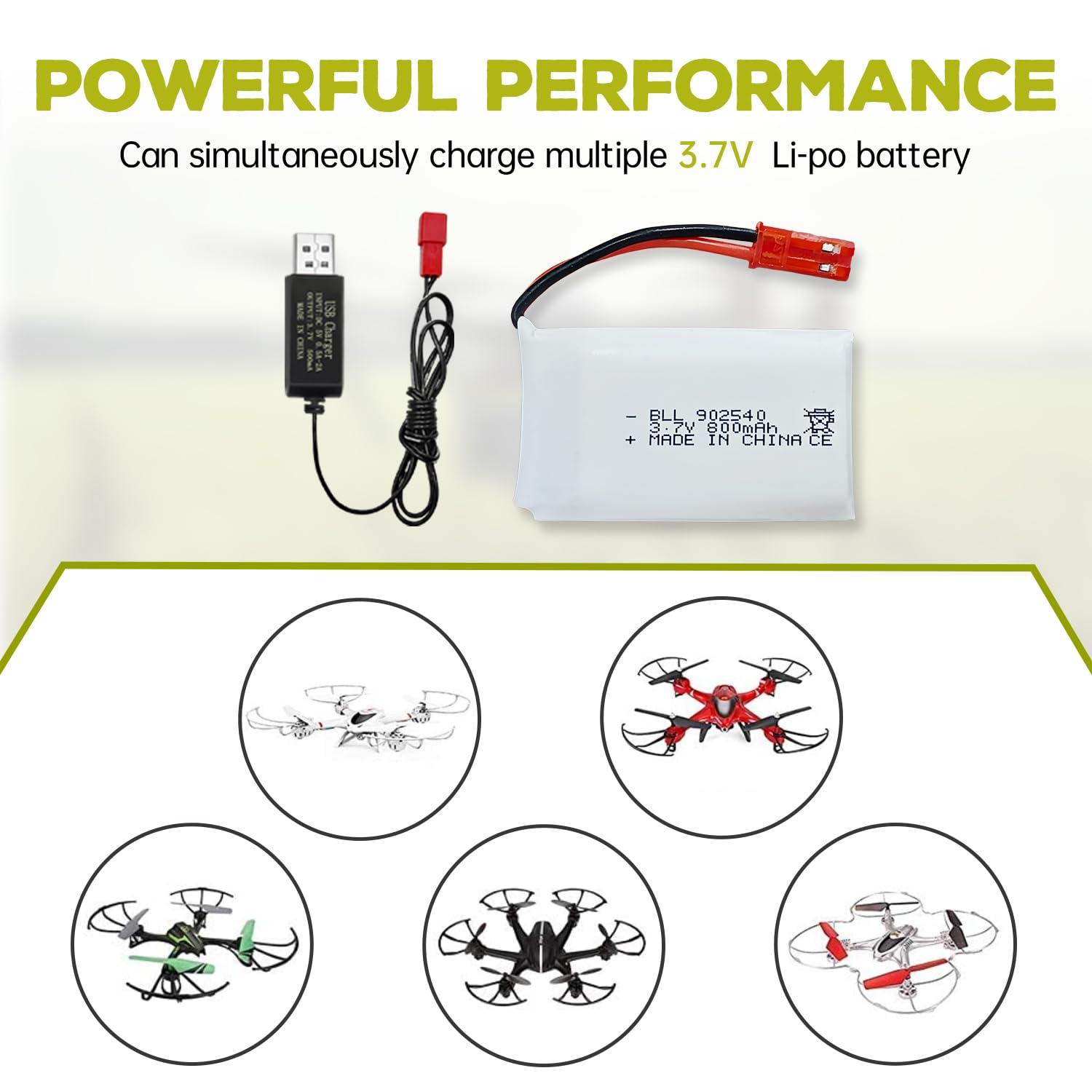 5PCS 3.7V 800mAh Li Batteria, 802540 Batteria RC Drone Sostituzione Batteria Lipo Backup UAV per SYMA X5C X5C 1 X5 X5SC X5SW M68 K60 HQ 905 CX30 RC Quadcopter