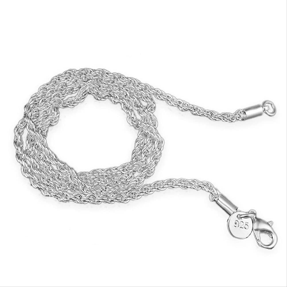 925 16/18/20/22/24 Zoll 4 mm volle Glatte Perlenkette Halskette für Damen Herren Hochzeitsschmuck