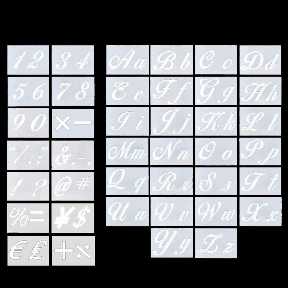 Buy Letter Stencils Bullet Journal Stencil Set 40Pcs Plastic Numbers