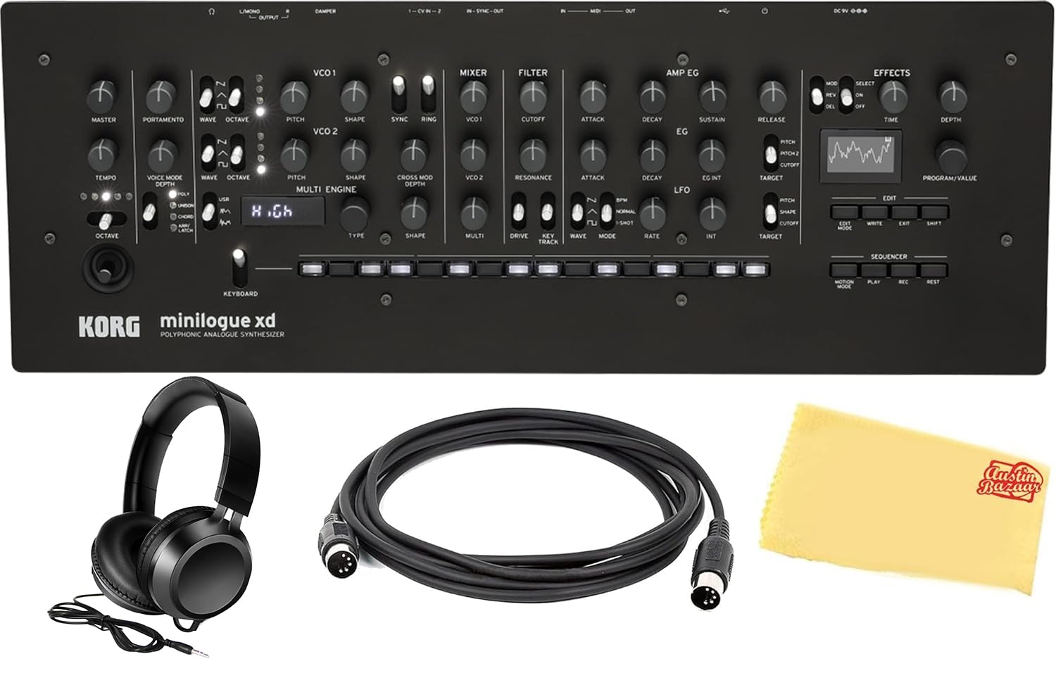 KORG minilogue xd (midi、フォンケーブル付き) Korg Minilogue XD Polyphonic Analog Synthesizer CABLE KIT