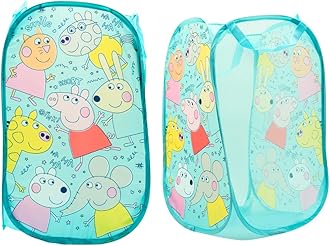 Peppa Pig Kids Room Collapsible Storage Bin Pop Up Hamper, One Size, (100% Officially Licensed Product)