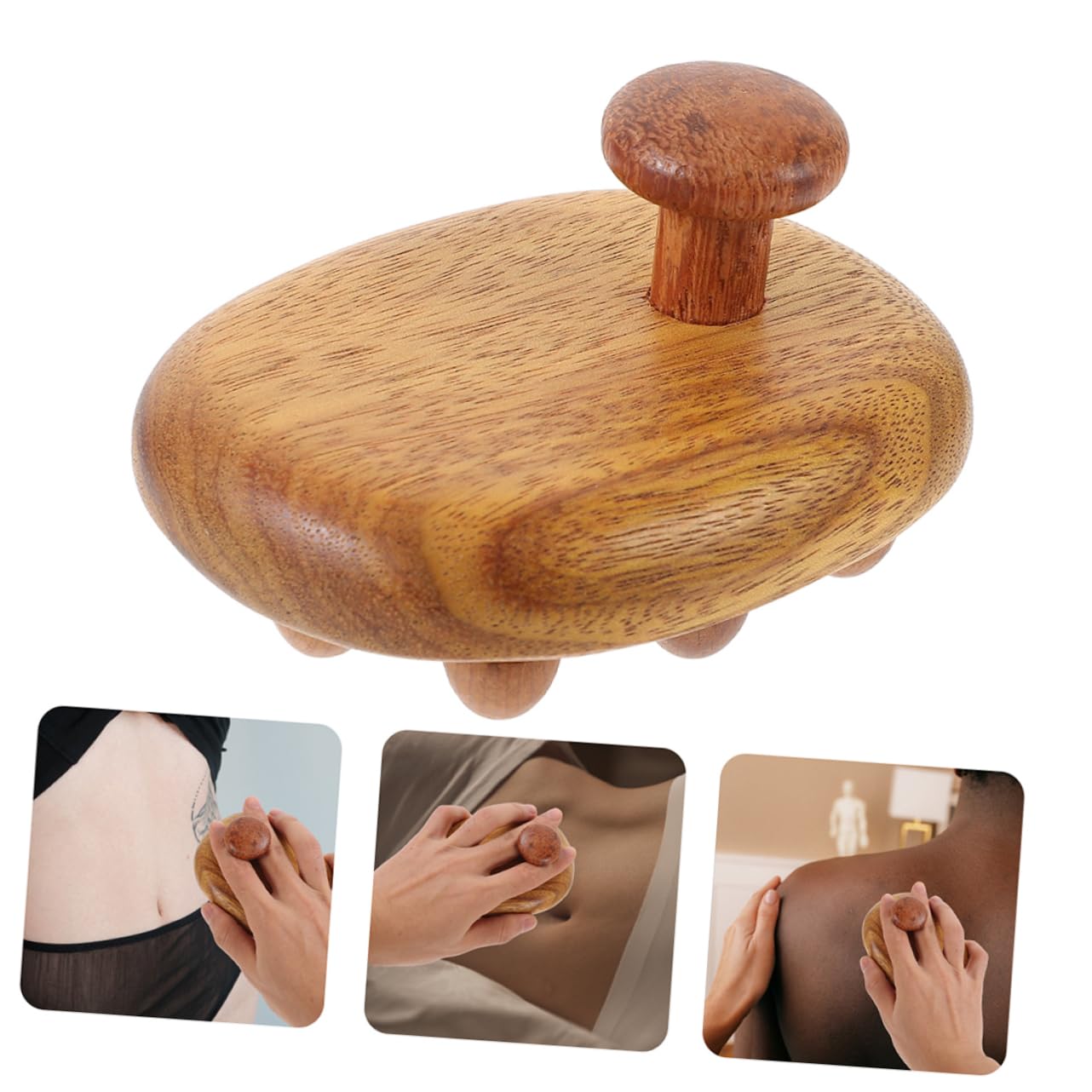 CALLARON Cepillo De Masaje De Sándalo Masajeador De Cuero Cabelludo Ducha Fascia Del Cuero Cabelludo Cepillo Para El Cabello Herramienta De Masaje Del 2 piezas x 4