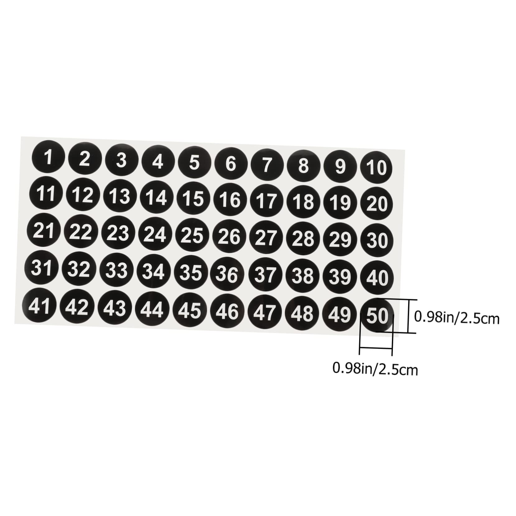 jojofuny 5 Set Etichette Numeriche Autoadesive Rotonde Da Numeri Per Organizzazione Classificazione E Gestione Inventario Adesivi Pratici E Facili Da Usare 10 Fogli*5