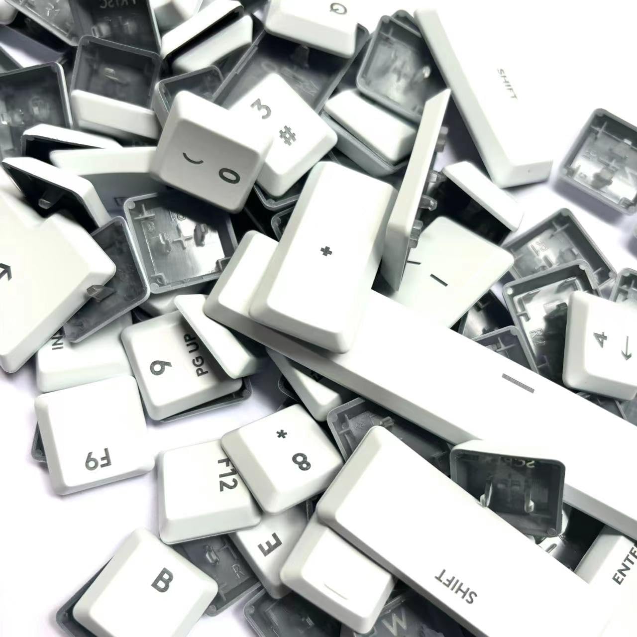 LZYDD Backlit KeyCap for Logitech G915TKL G915 G913 G815 G813 Keyboard keycaps, 111 Full Keys. Replacement Keycaps DIY Colored Keycaps (White)