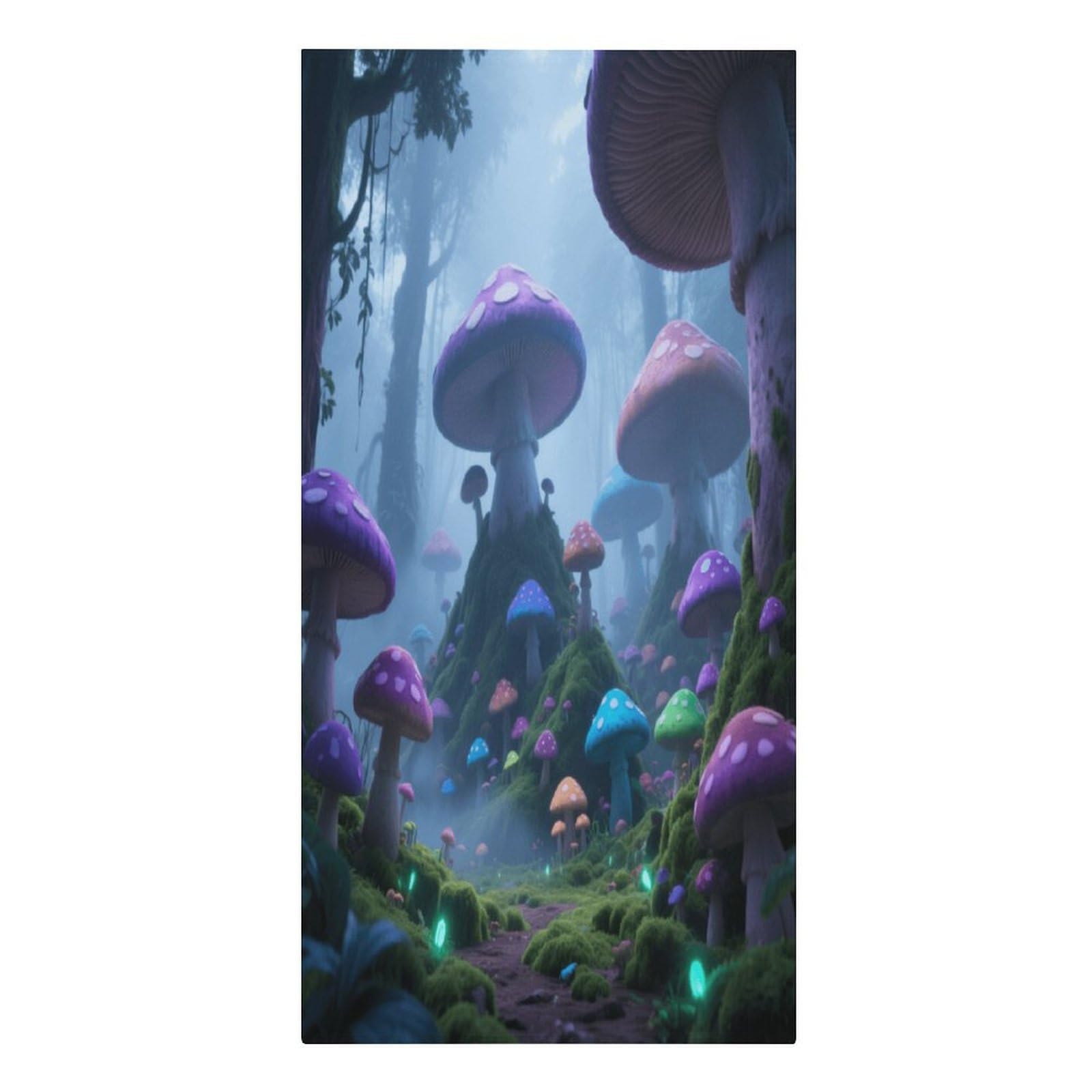 Fekiloot Men's Style Mysterious Forest Large Beach Towel, Travel Towel For Adults Wo, Pool Towels For Beach, Camping, Swim Pool, Gym, Sports& Yoga 61.4"X30.3"