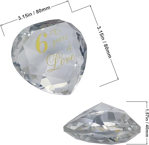 Miniatura 39 de Regalos de cristal de 30 aniversario para marido, esposa, novio o novia, lindo aniversario de boda, día de San Valentín, regalos románticos para 30