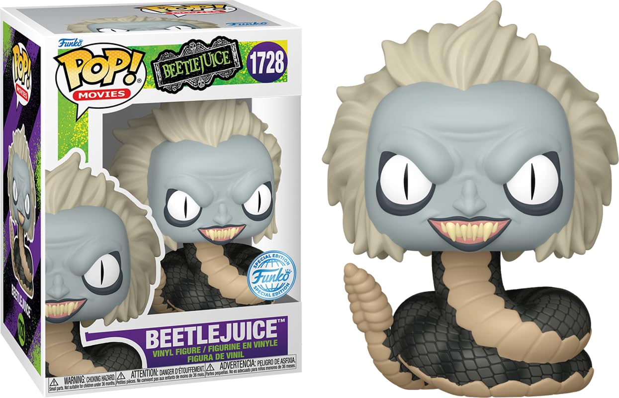 Funko Beetlejuice Beetlejuice (Snake) Vinyl Figure 1728 Unisex Pop! Standard, Multicolor, normal - Image 2