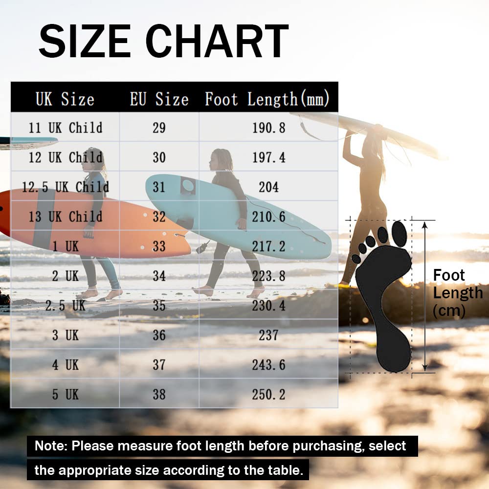 Mateju Zapatos de Agua Niño Niña Escarpines Zapatos de Natación de Verano Zapatillas de Agua Playa Antideslizantes Secado Rápido Deportes Acuáticos Surf Adolescente