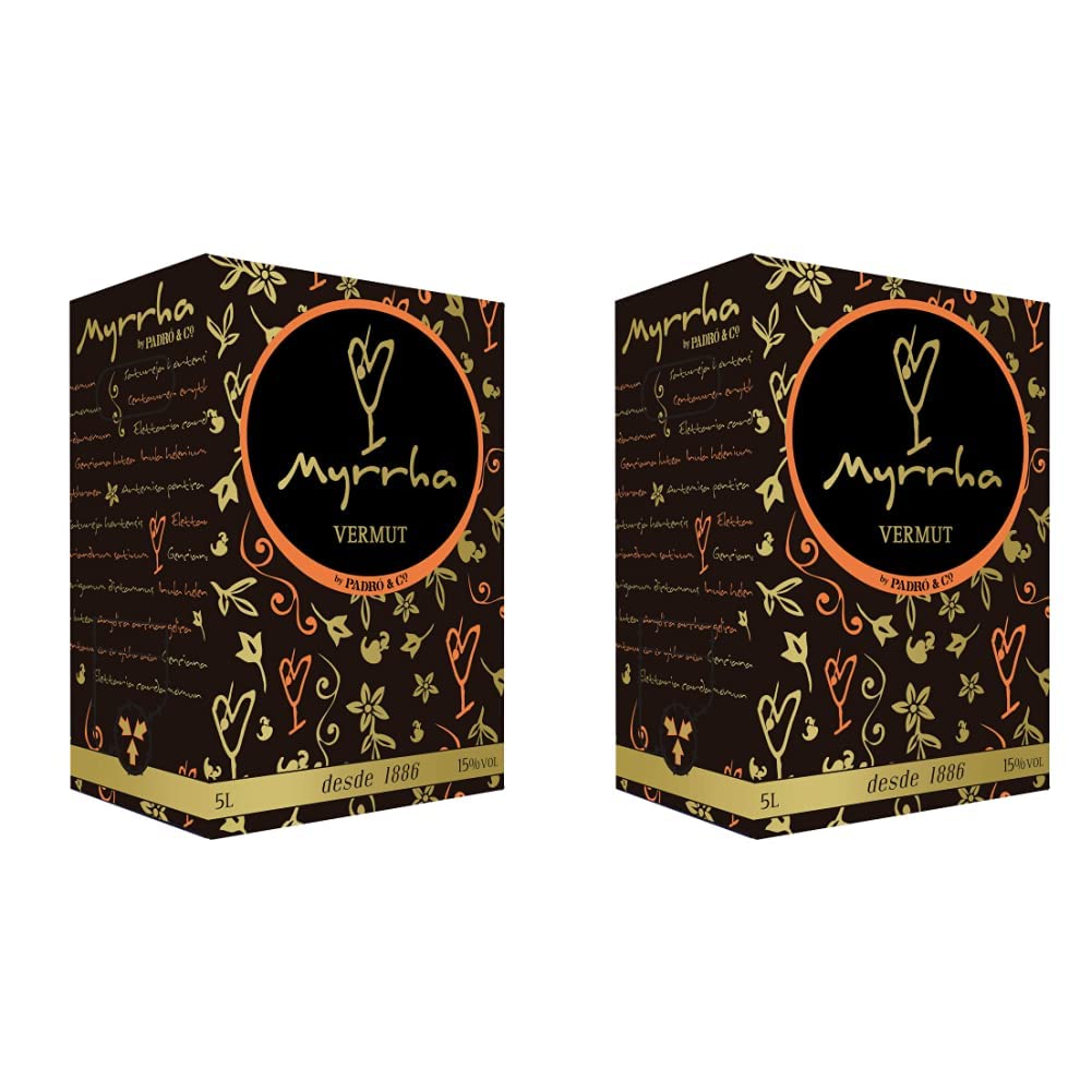 Vermouth Padró Myrrha Rojo Bag in Box, vermouth, 500 cl - 5000 ml + Myrrha Blanco Bag in Box, 500 cl - 5000 ml