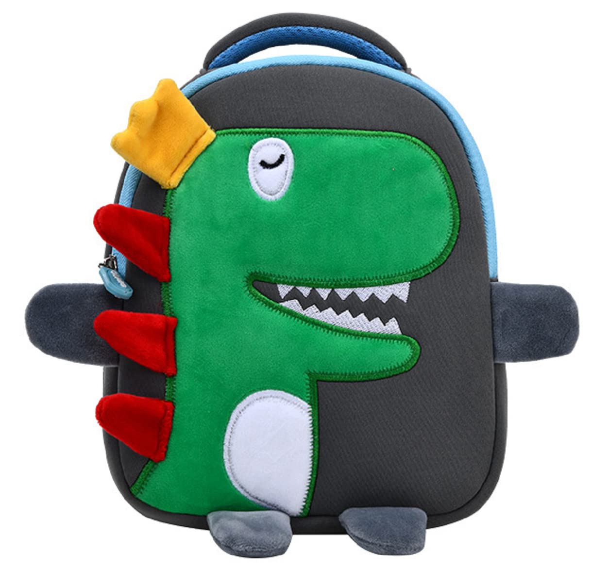 FunBlast 10 Litres Cute Dinosaur Print Shoulder Bags, Cartoon Bags For Small Kids, Backpack For Preschoolers, Small Size Bags For Picnic, Travelling For 2 To 5 Years Old Kids, Boys, Girls - Multicolor