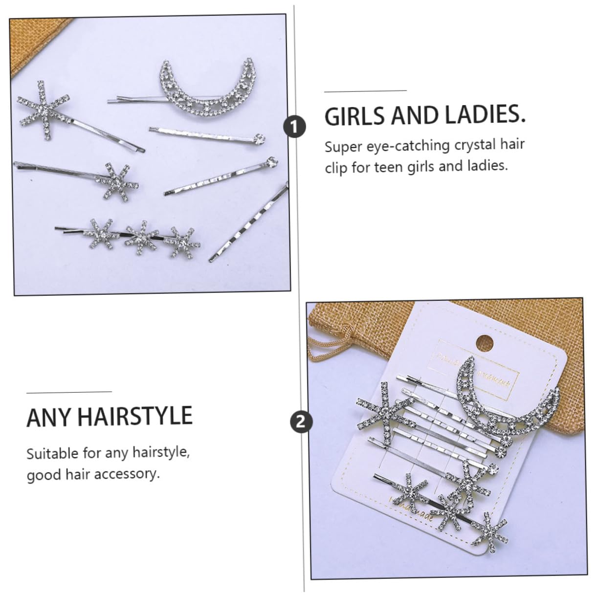 minkissy 21pezzi Fermagli Per Forma Di Stella e Accessorio Decorativo Hollowed Per Donne e Ragazze