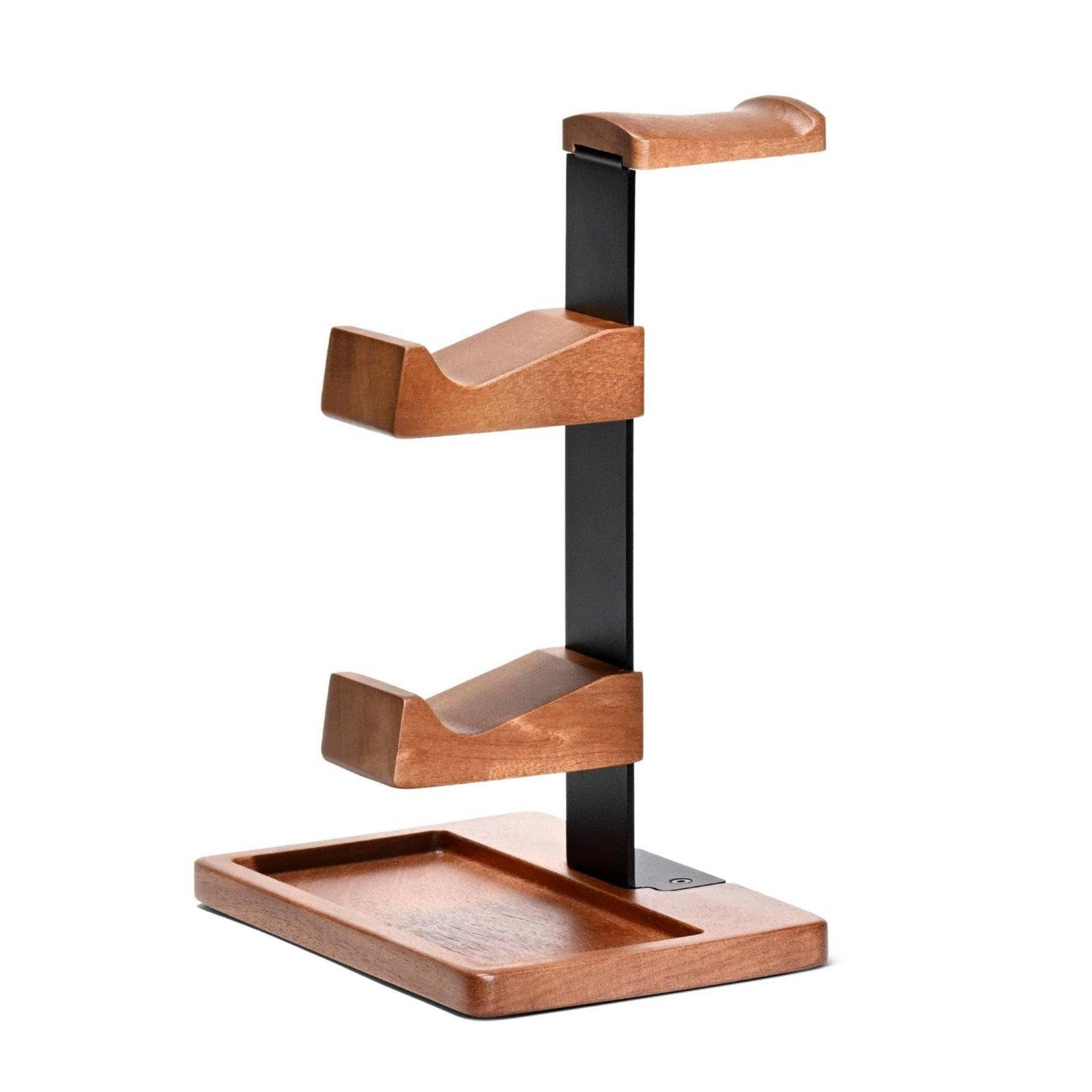 Wooden Headphone Controller Stand Space Saving Gaming Gear Storage Rack Universal Compatibility Double Controller and Headset Dock|Video Games & Consoles| Video Game Accessories| Mounts &-image-31