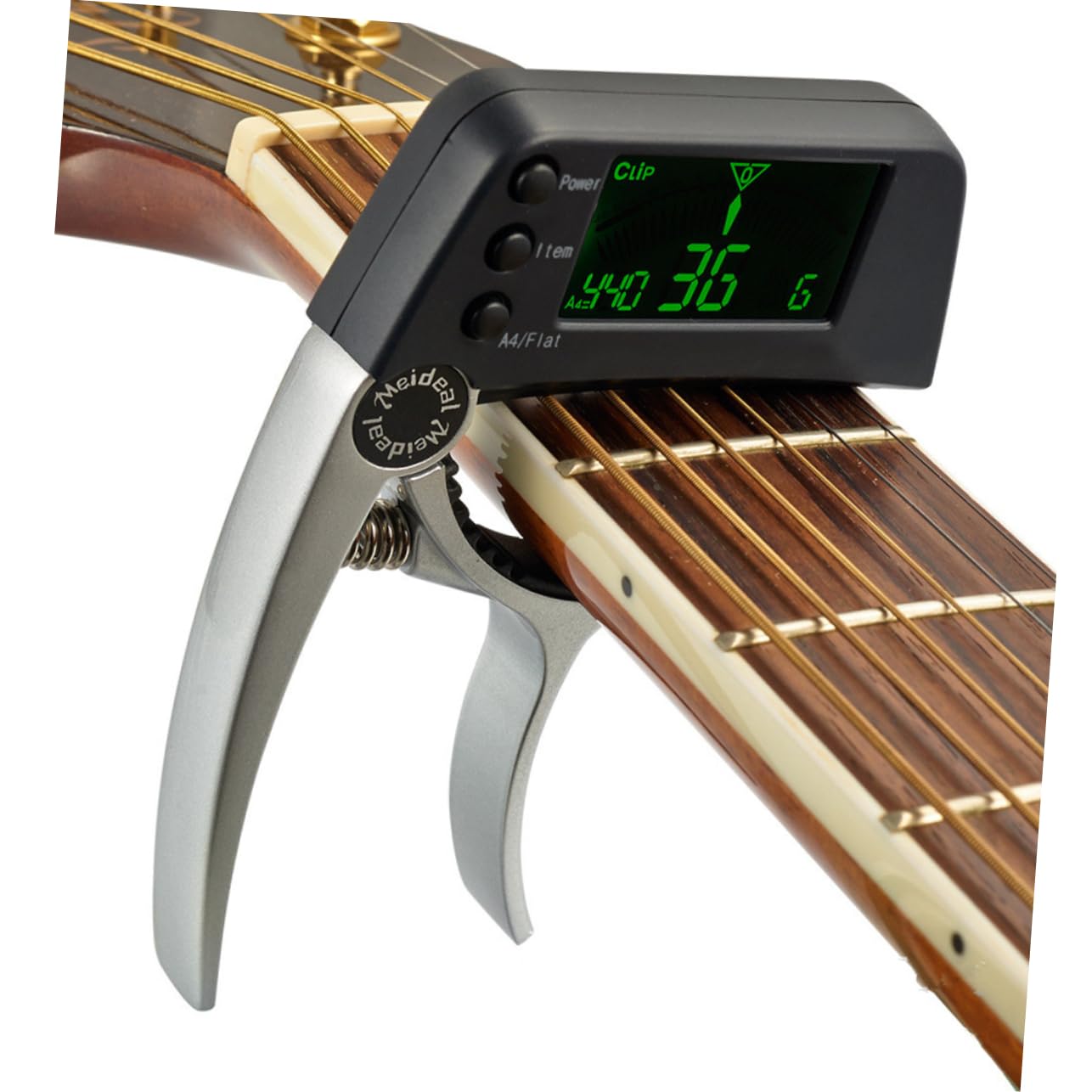 2pezzi Accordatore e Capo Elettronico Display Lcd Tuner Clip Chitarra Ukulele e Banjo Strumento Sensibilità