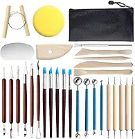 Estecas ceramica fria - Kit de Ferramentas de Esculpir 30 Peças para Cerâmica Fria, Argila e Artesanato, Ferramentas Profissionais Dupla Face para Escultura e Criação de Peças Artísticas