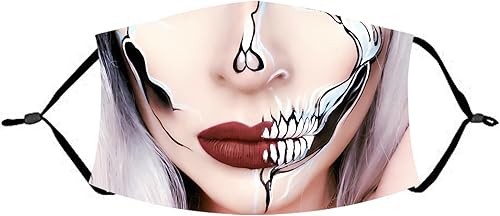 Miniatura 7 de Pasamontañas reutilizable con diseño de calavera para decoración facial, bandanas ligeras y divertidas, bufanda de esqueleto para mujeres y hombres