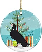 Vista 59 de Caroline's Treasures Bactrian Camel Adorno de cerámica de Navidad, decoración colgante de árbol de Navidad verde azulado para el hogar, vacaciones