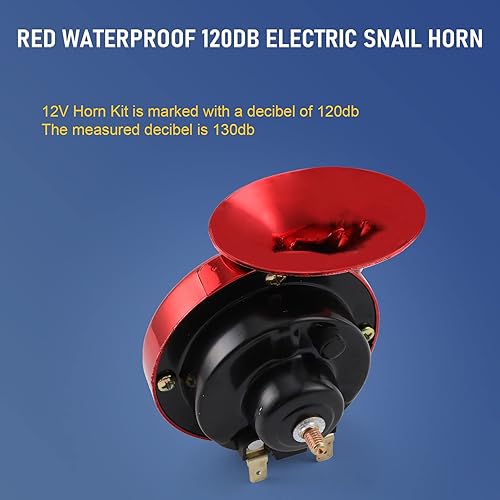 Miniatura 2 de Bocina de coche de ajuste universal, bocina de auto de 12 V, tono alto y bajo, 120 db, cuerno de caracol eléctrico, kit de bocina de repuesto para