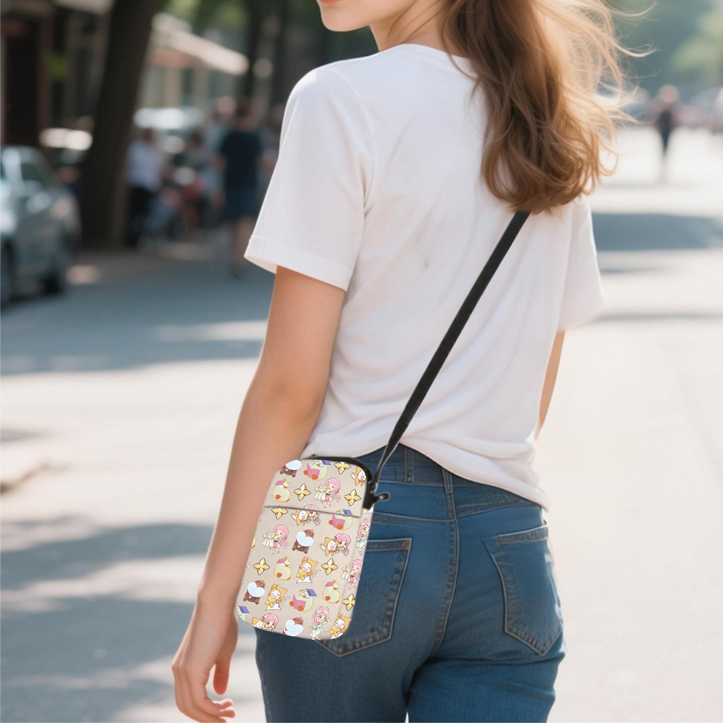 WUSUANED Nikki Game Inspired Crossbody Bag Game Character Lover Gift Momo Cat Shoulder Bag - Image 7