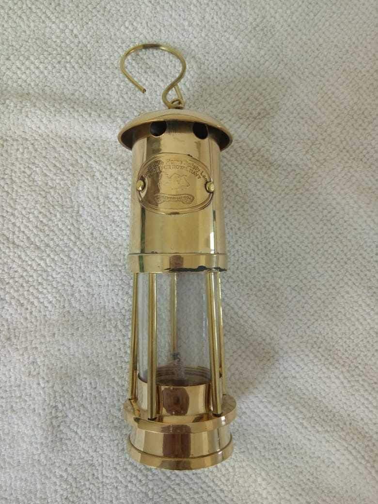 Lampe de mineur en verre blanc de style nautique de 15,2 cm