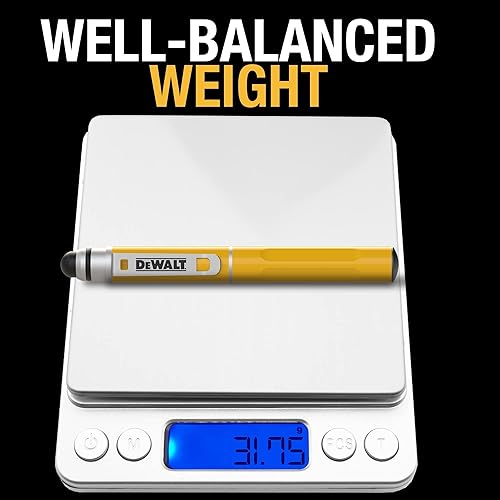 Miniatura 5 de DEWALT Mini lápiz capacitivo 3 en 1 resistente, bolígrafos para tableta para iPad, bolígrafos de pantalla táctil EDC, bolígrafo con punta de