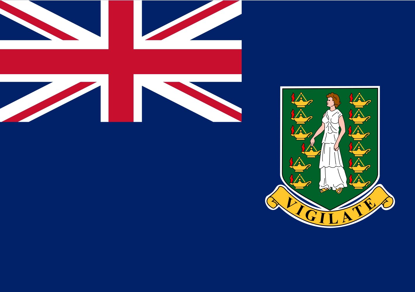 Drapeau Îles Vierges britanniques petit modèle pour pavoiser votre bureau