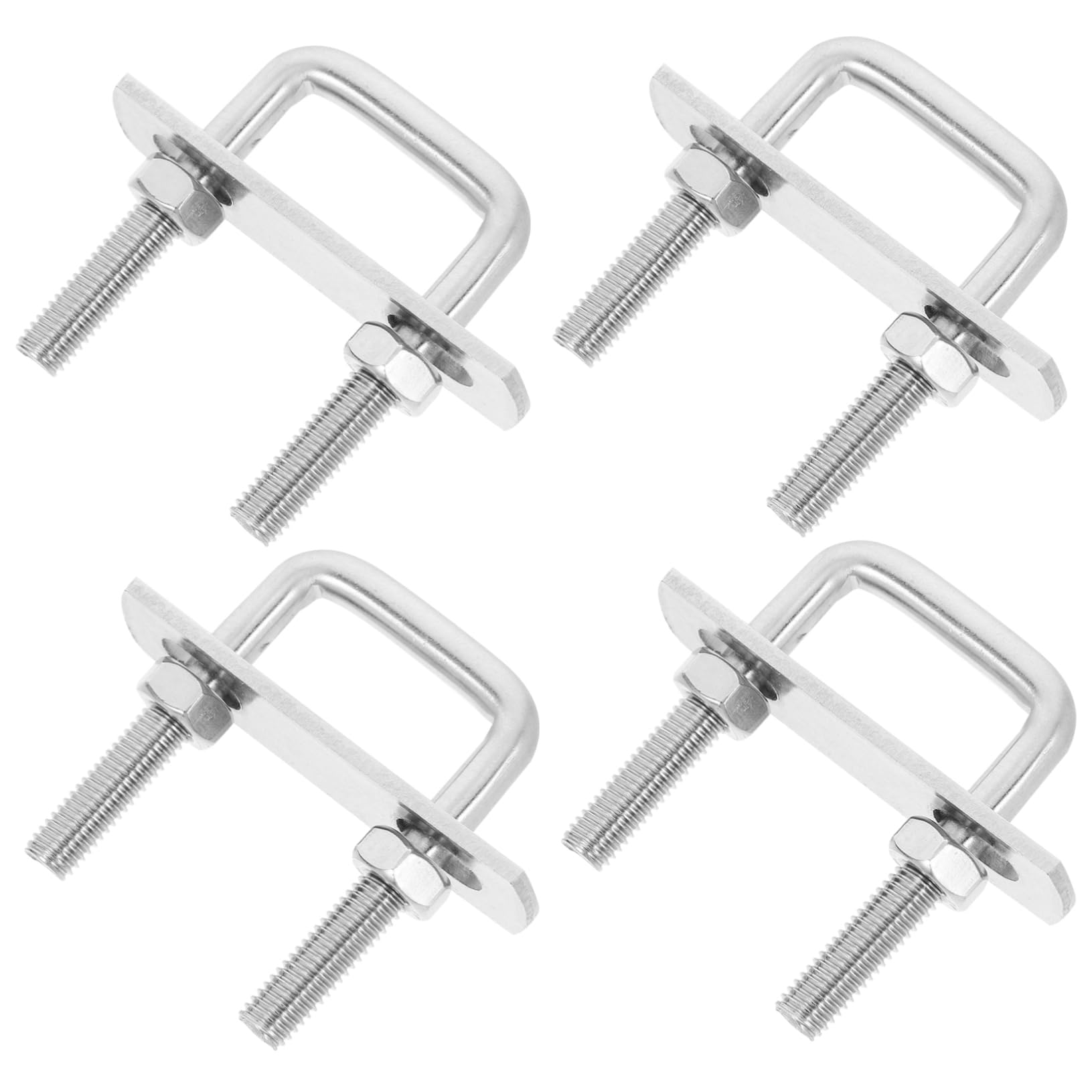 Alipis Replacement U-Bolts Square U-Bolt Set Stainless Steel Nuts Washers for Trailer