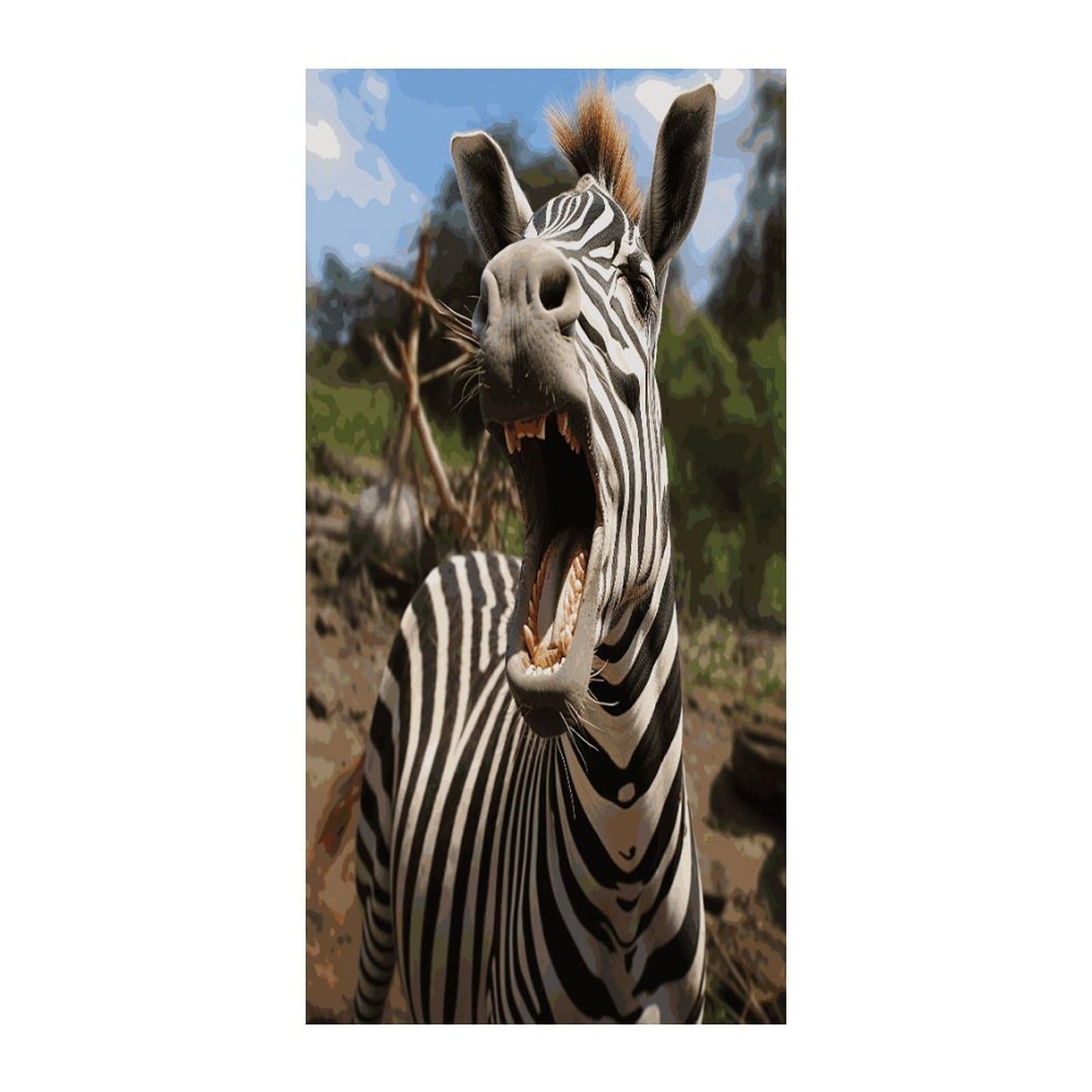 Fekiloot Style Funny Zebra Door Curtain Room Divider Curtains