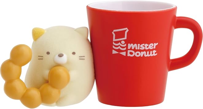 San-X TC08901 Sumikko Gurashi Missed Collaboration Petit Sumikko Monoir, Cat Pon De Ring & Cup