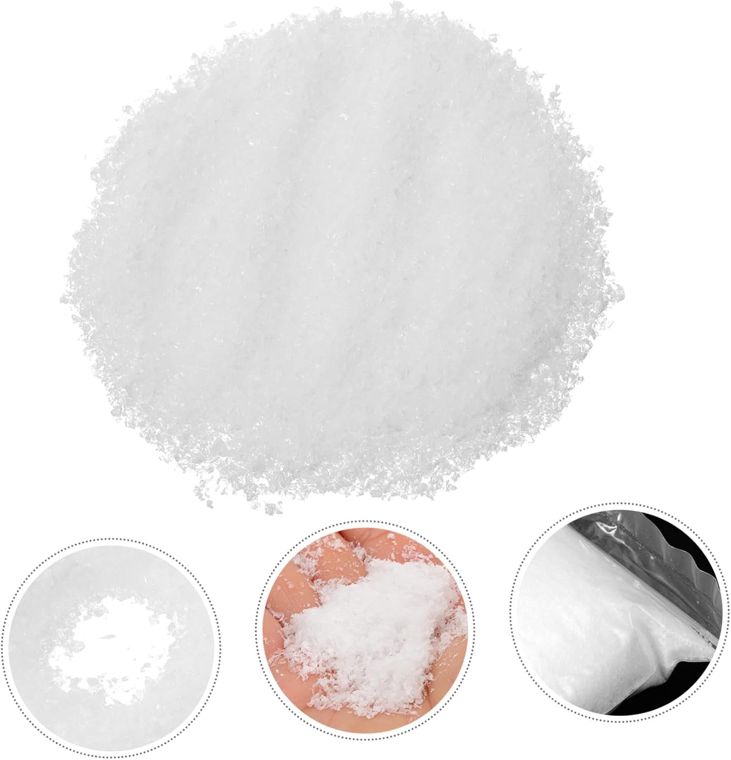 Holibanna 1Bag Artificial Fake Snow Powder for Holiday Decorations for Christmas Parties Photo Props Festive Displays Fine Snowflakes for Home Store Hotel Decor