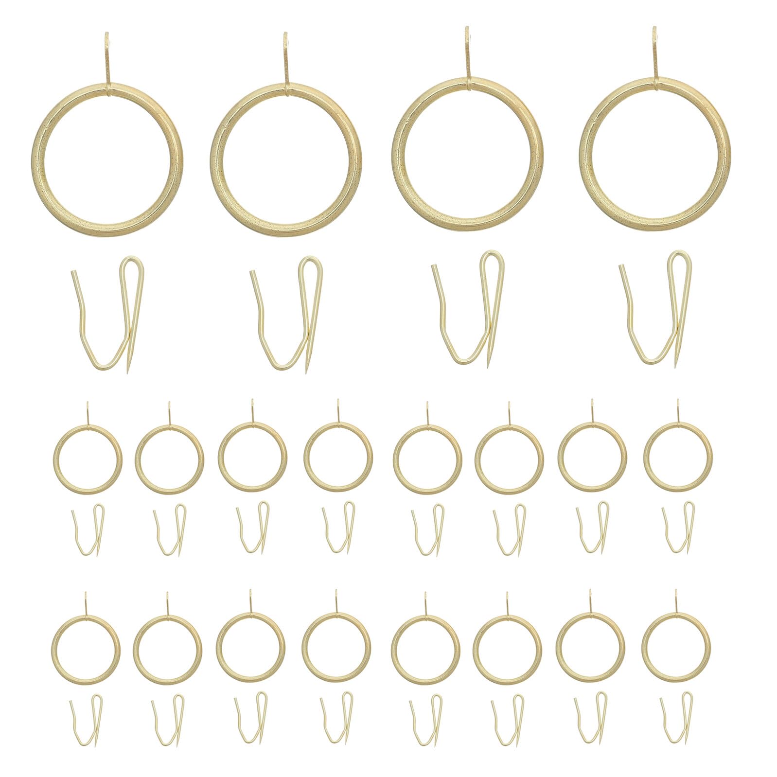 100juegos Anillos de Cortina de Ducha Metálicos Aros para Barra de Ducha con Ganchos Interior para Cortinas de Baño Paquete