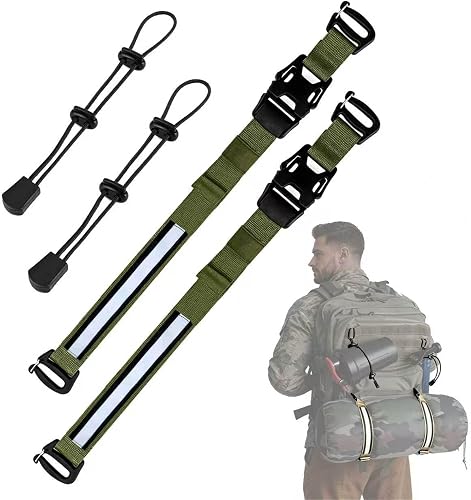 GoldCamp Tactical Molle System Backpack Straps and Buckles Set, Adjustable, 19.49 Inch Pack Attachment Strap Accessories