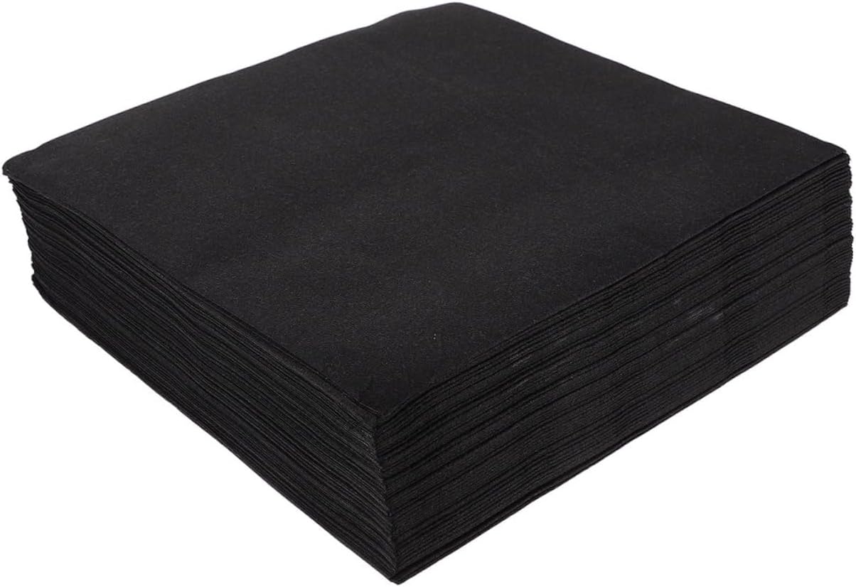 Luxshiny Black Disposable Paper Napkins 2 Packs of 50 Thick Hotel Dinner Napkins for Weddings Parties and Events Premium Absorbent Household and Festival Use