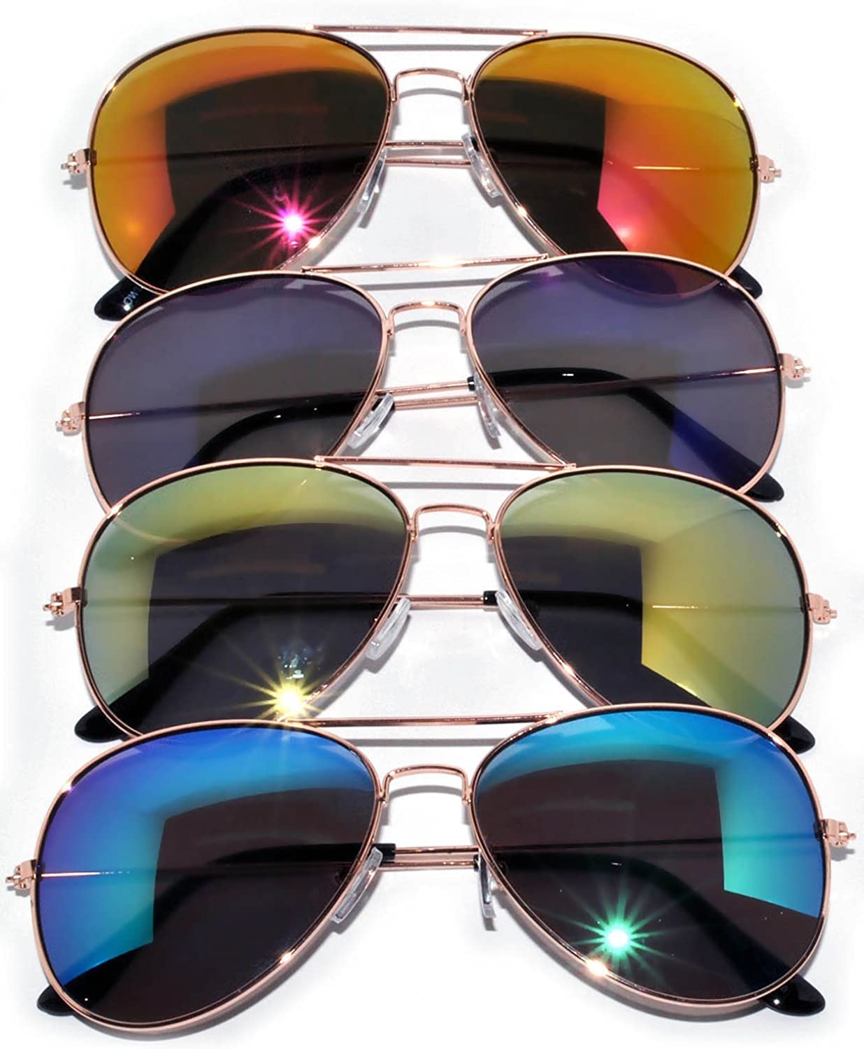 Amazon | メンズ アビエータースタイル サングラス メタル