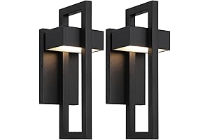 LamQee Puertas para Exteriores de Casa Modernas Paquete de 2 con Interior...