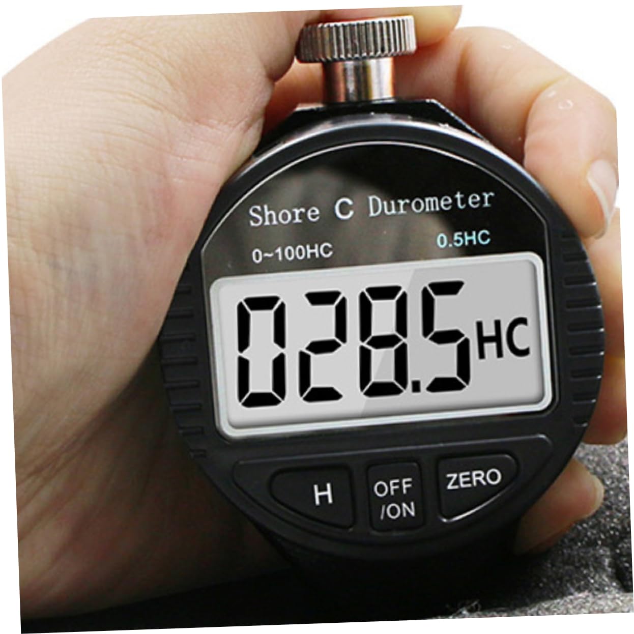PRETYZOOM Durómetro Shore a Digital Pantalla LCD para Medición de Dureza en Caucho, Plástico y Cuero Probador de Dureza Compacto de Alta Resolución para Pruebas Industriales y Laboratorio