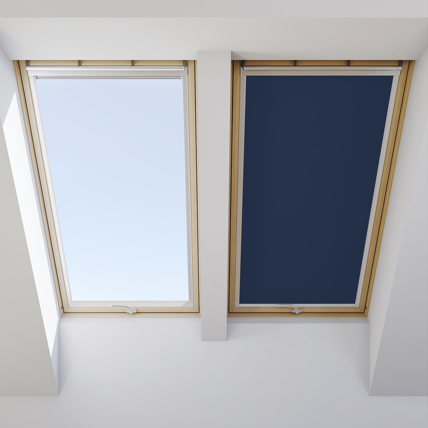 Itzala Verdunkelungsrollo ohne Bohren für VELUX, SK08, Dunkelblau | Bohrfreie Installation, Offen oder Geschlossen