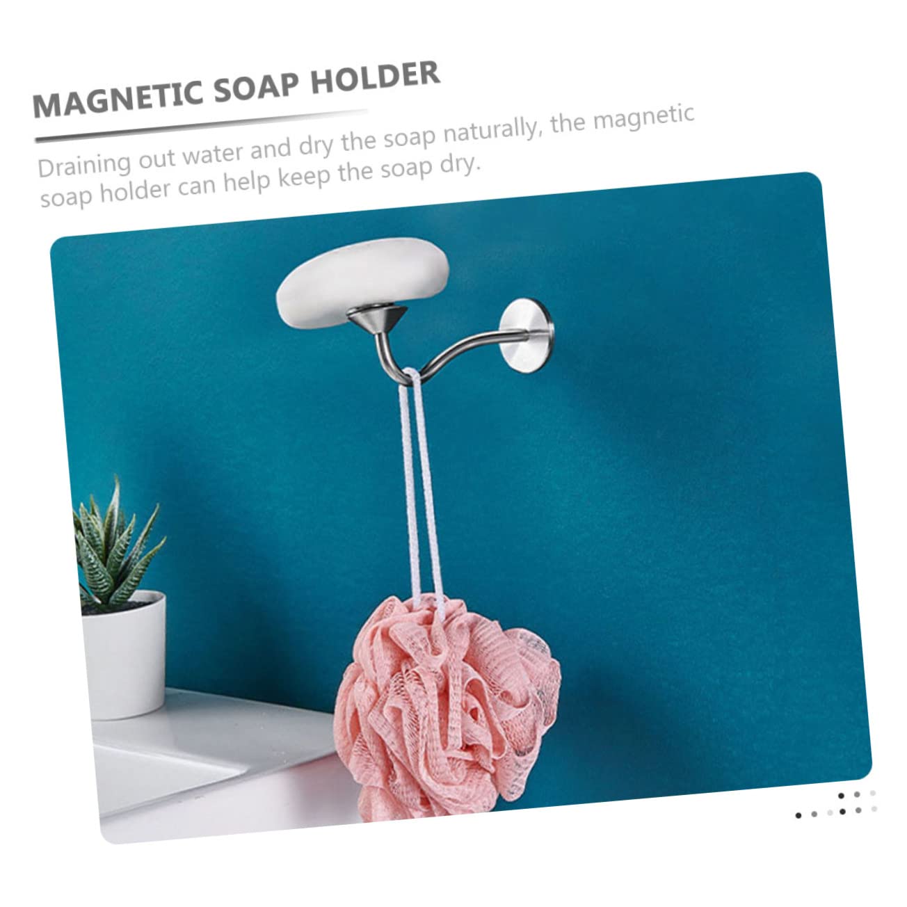 PRETYZOOM Porta Sapone Magnetico Da Parete Per Doccia Da Bagno 3 Pezzi