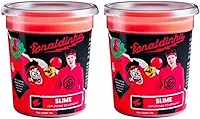 Kit de Slime Lojas Q2 Enaldinho Youtuber com Bolinha Surpresa - Vermelho, Não Obtido - 2 Potes de Slime com Bolinha Surpresa - Infantil Unissex