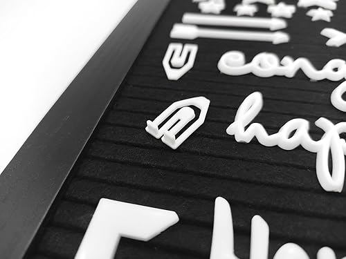 Miniatura 5 de G GAMIT Juego de letras de fieltro para tablero de letras, números de símbolo de signo de letras y cursiva solo semana y mes