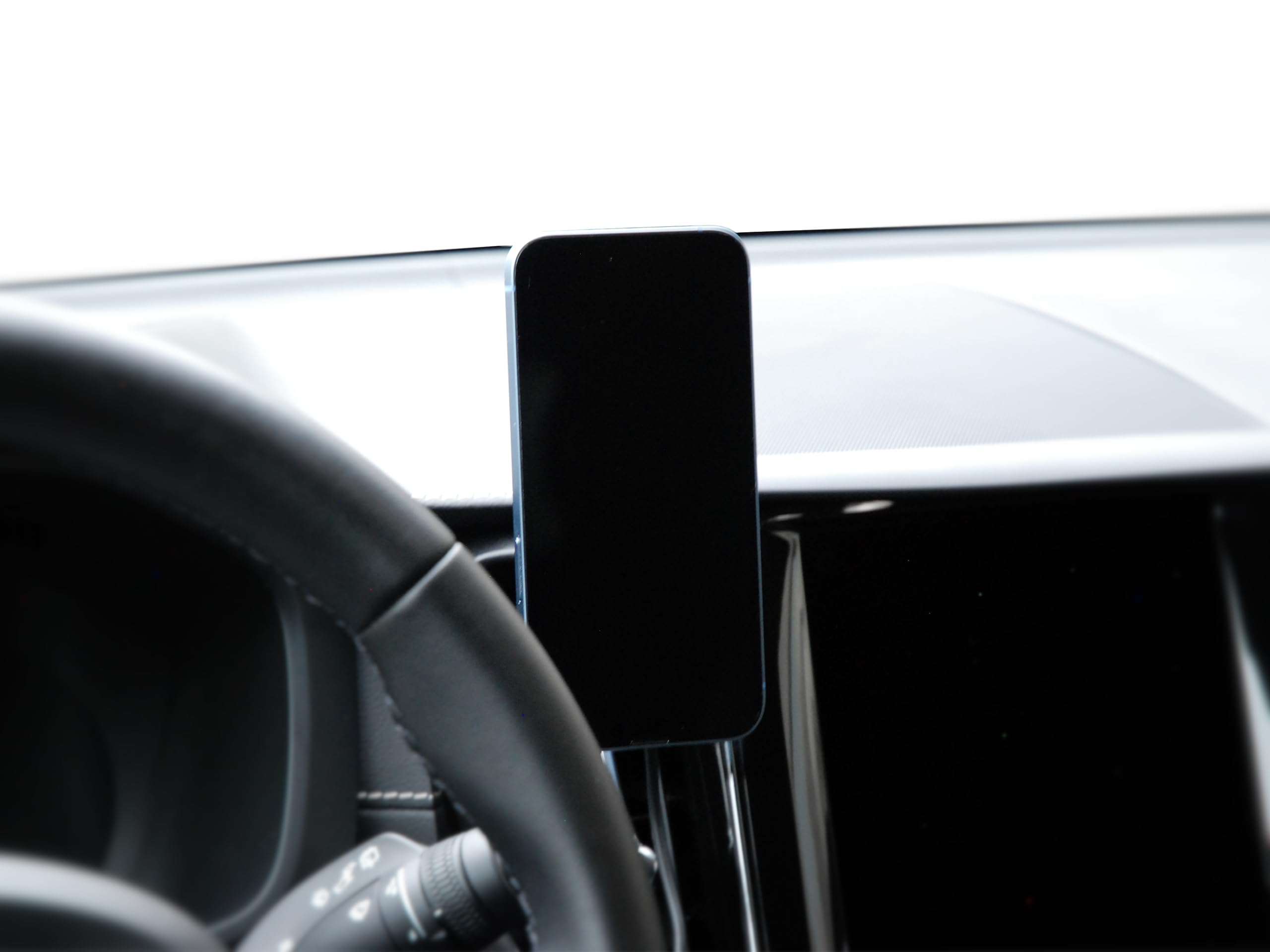 Supporto magnetico per cellulare con funzione di ricarica, compatibile con Volvo XC60 (2017 – 2025), auto I 360° 15 W, ricarica rapida senza fili, nero magnetico, per Volvo XC60 II