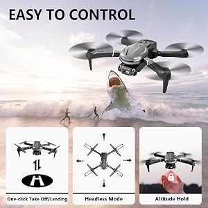 FLYVISTA Cool Mini Drone with Camera for Kids Adults Beginners, 1080P FPV Camera Remote Control Drone for Kids with 2 Batteries, One-Click Take Off/Landing, Altitude Hold, Headless Mode, 360° Flips, 3-Gear Speeds , Emergency Stop, Toys Gifts for Adults Beginner and Kids — photo 3 of 6