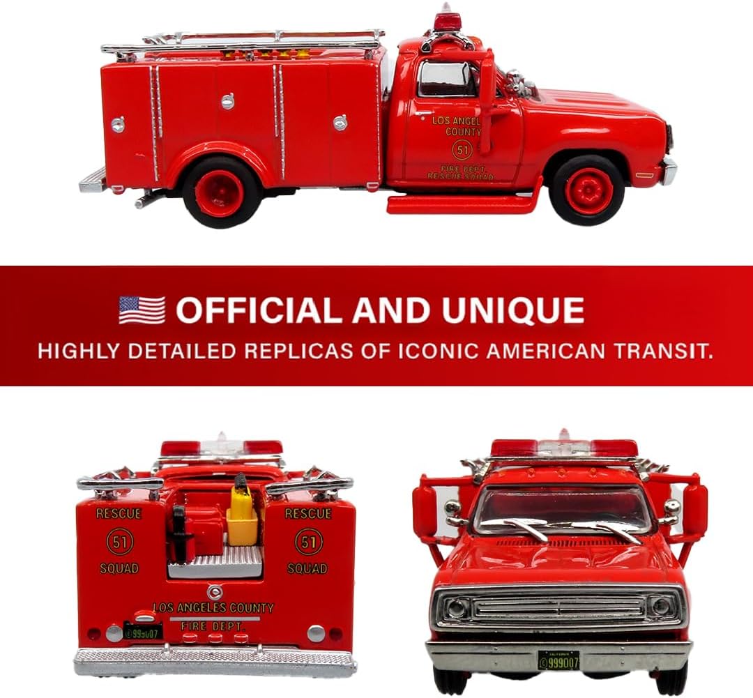 Iconic Replicas 1974 Rescue Unit – Squad 51 Emergency TV Show 1:87 Diecast Model