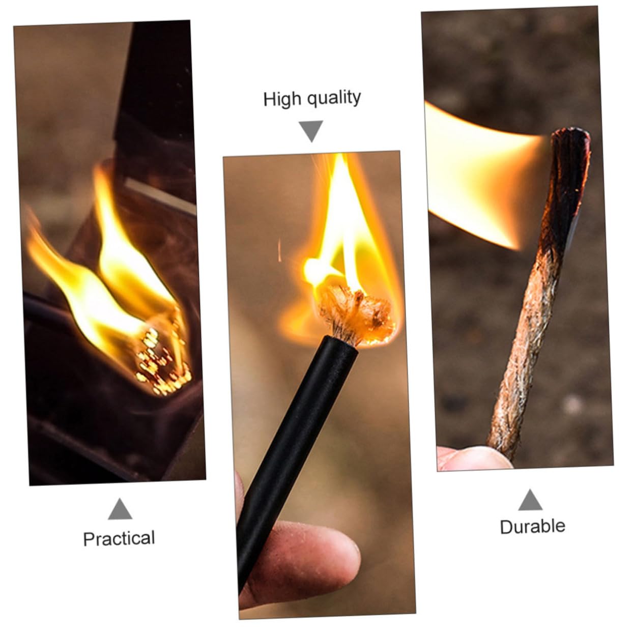 TOYANDONA 5 Sätze Bienenwachsseil Feueranzünder Für Feuerstein Feueranzünder Camping Feueranzünder Outdoor Überlebensdocht Streichholz Feueranzünder Lagerfeueranzünder 3 Stück * 5