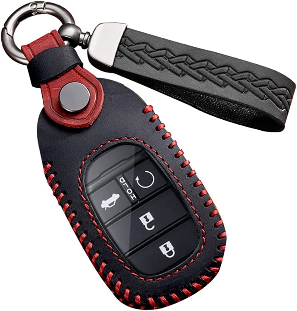 [Fucaten] 適合 ホンダ キーケース キーカバー キーホルダー 新型ヴェゼル RV系 ステップワゴン スパーダ シビック ハッチバック FL1 N-BOX JF5 JF6 フリードGT系 (ブラック)