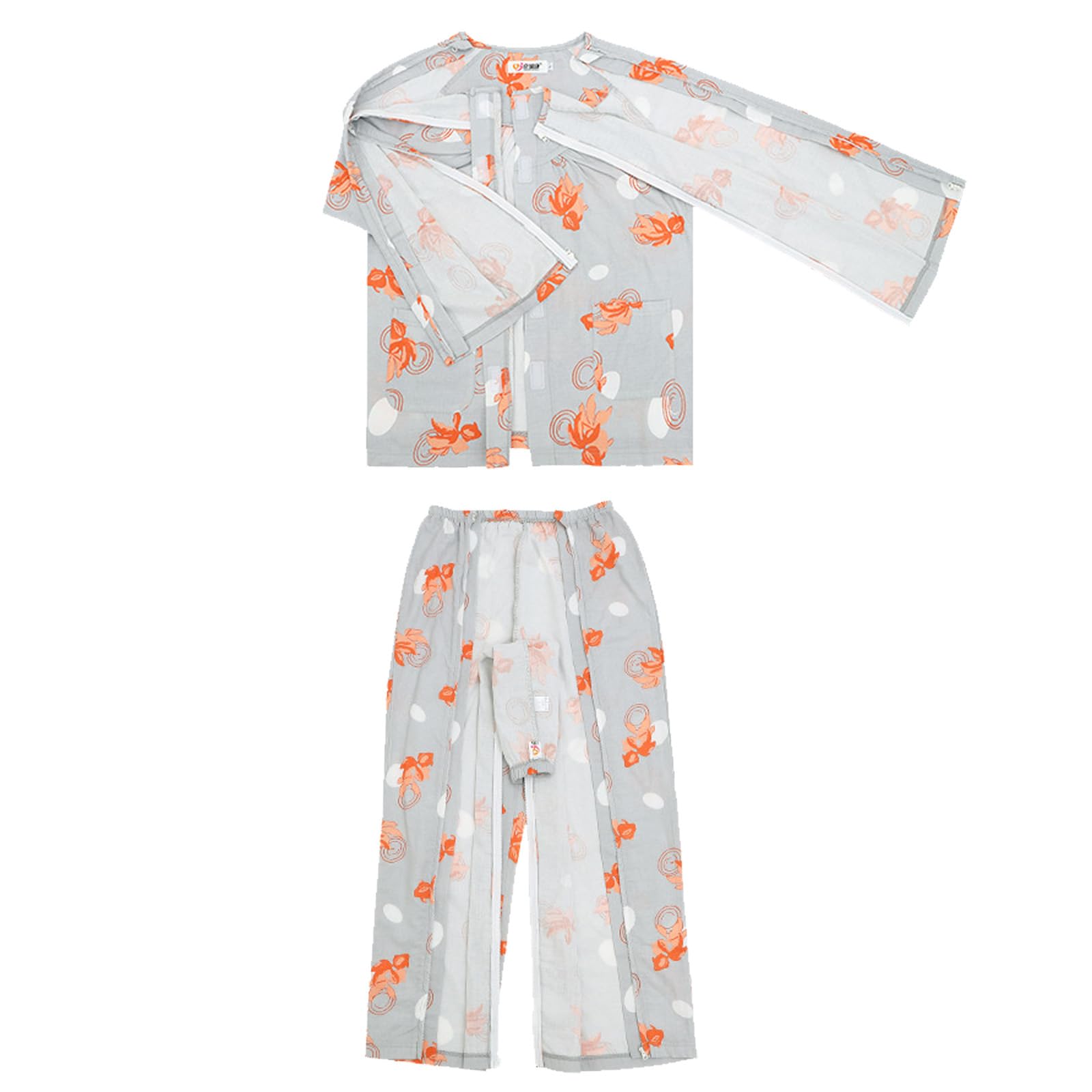 Bedridden Patient Clothing, Abbigliamento per Disabili con Cerniera A Due Vie per Facile da Indossare E Togliere, Pigiama Paziente