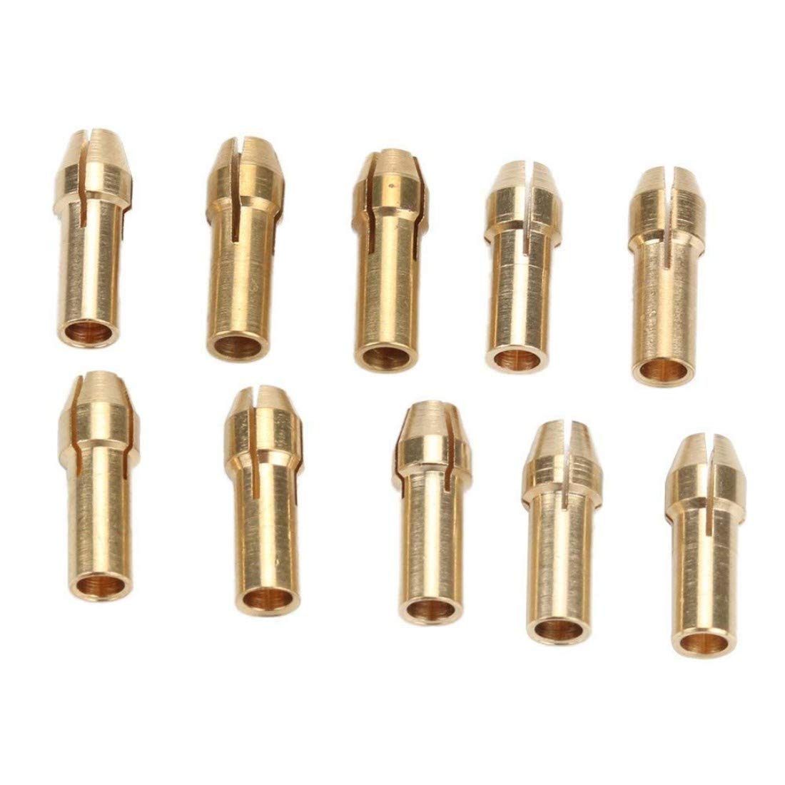 DIY Crafts Pattern No # 9, 0.5-3.2mm Brass Collet Drill Chucks, 0.5-3.2mm Brass Collet Drill Chuck Fits Rotary Tools Electric Grinding Dri (Pattern No # 9, 0.5-3.2mm Brass Collet Drill Chucks)