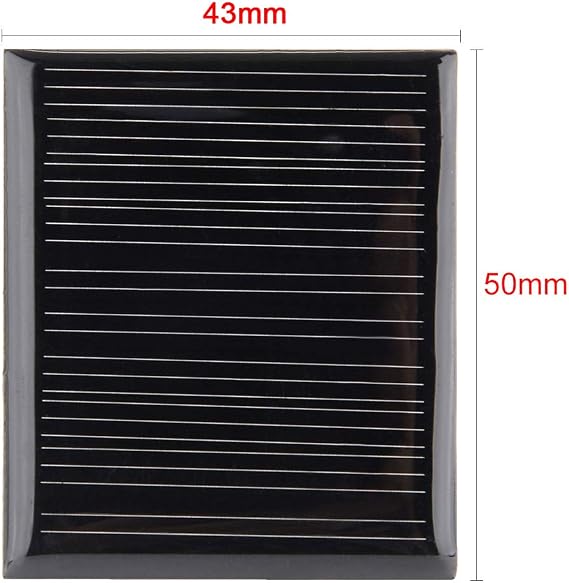 uxcell 5Pcs 5V 60mA Poly Mini Solar Cell Panel Module DIY for Phone Light Toys Charger 50mm x 43mm