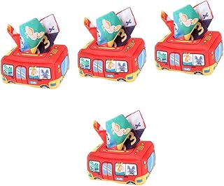 TOYANDONA 4 Pçs Caixa Não Podre Caixa De Tecido Enrugado Brinquedos De Tecido De Papel E Jogar Brinquedo Educacional De Alto Contraste Tecido Montessori Brinquedo Bebê Brinquedos Sensoriais